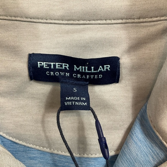 PETER MILLAR MENS STEALTH PERFORMANCE 1/4 ZIP VEST, CHANNEL BLUE, NWT $125, S - Picture 6 of 13